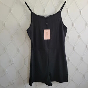 Missguided Ribbed Unitard Romper / Size - Tagged Us 10